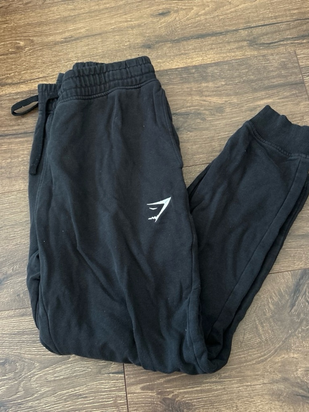 Gymshark Black Sweatpants with White Label